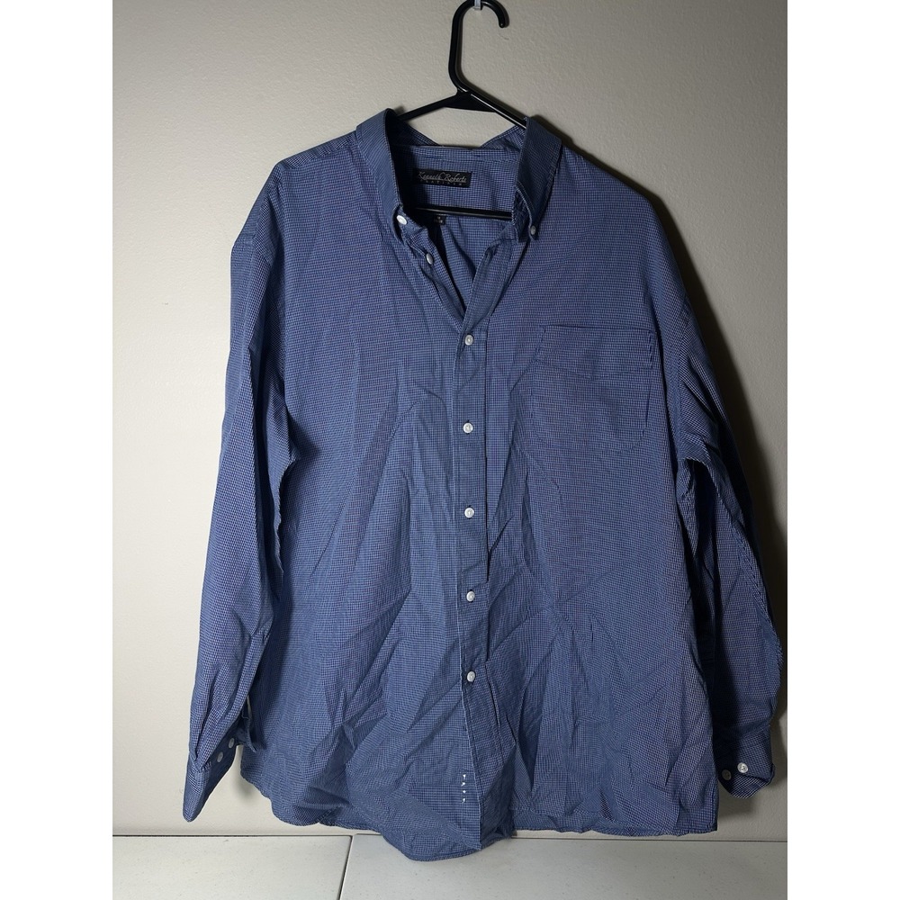 Kenneth Robert's Platinum Blue Strip Button Longsleeve Size 18 34/35
